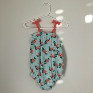 NWT | babygirl floral bubble romper